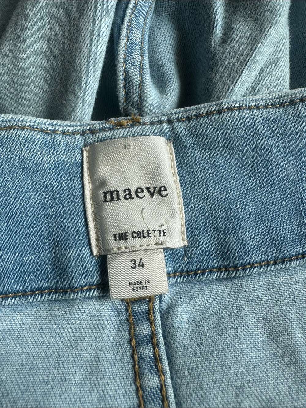 Anthropologie Maeve the Colette wide leg cropped jean light wash size 34 - Picture 4 of 10